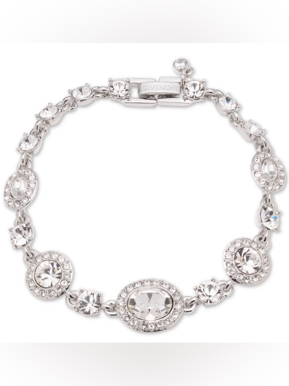 Givenchy Silver Crystal Flex Bracelet